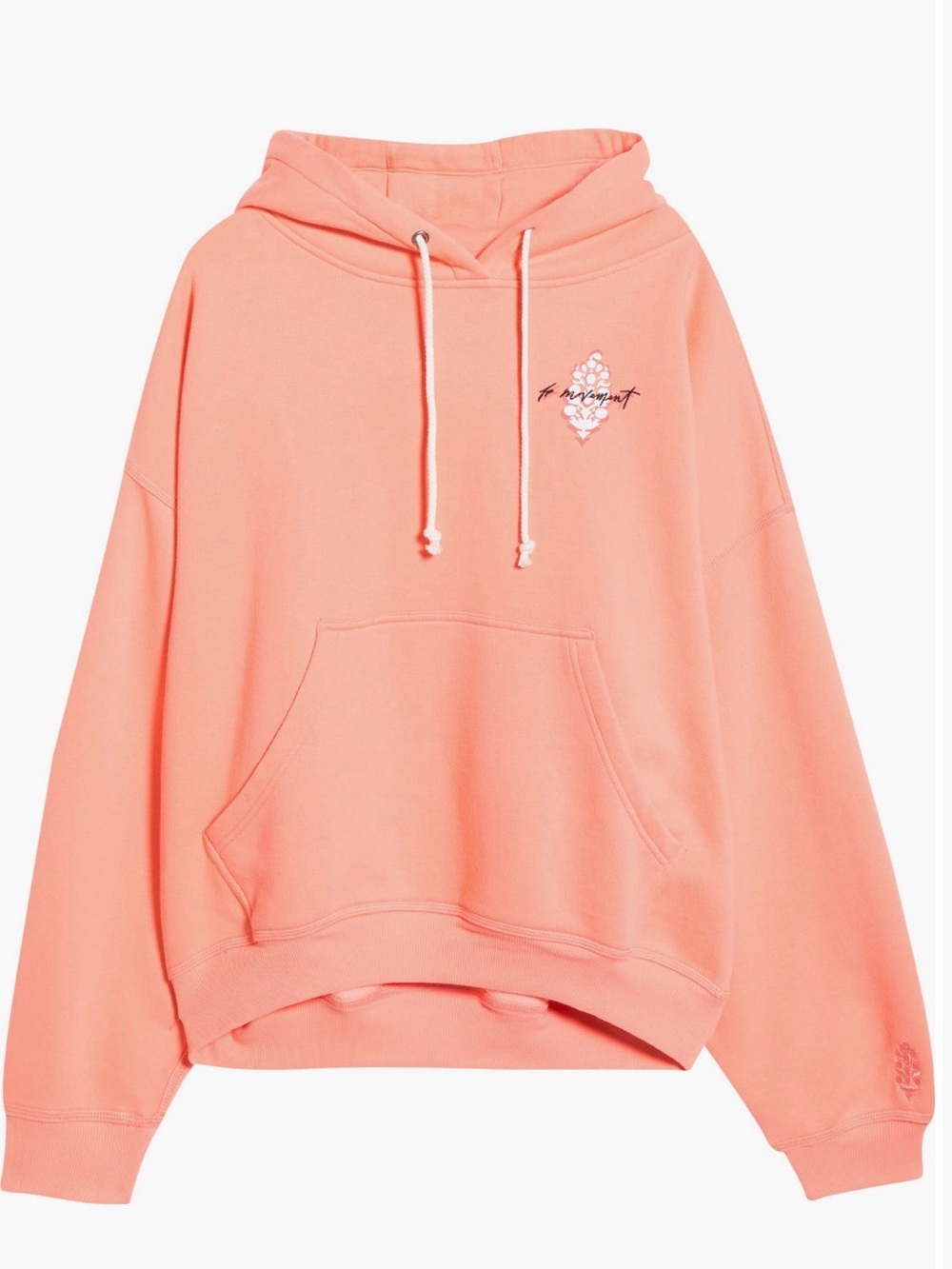 FP Movement by Free People Coral Pink Pullover Hoodie Final Call NEW